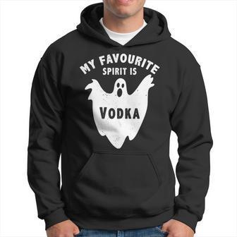 My Favorite Spirit Is Vodka Halloween Vodka Drinker Men Hoodie - Thegiftio UK