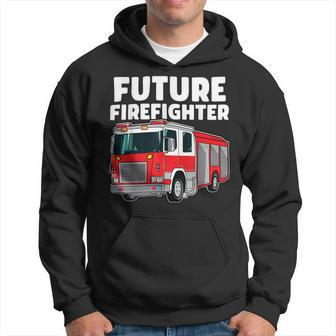 Firefighter Future Firefighter Fire Truck Theme Birthday Boy Hoodie - Seseable