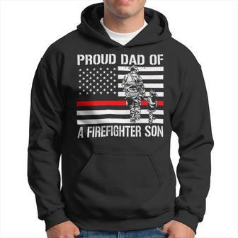 Firefighter Proud Dad Of A Firefighter Son Firefighter Hoodie - Seseable