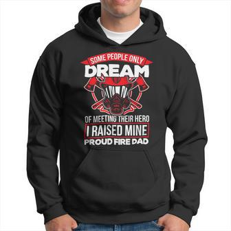 Firefighter Proud Fire Dad Firefighter Dad Of A Fireman Father _ V2 Hoodie - Seseable