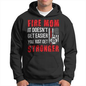 Firefighter Proud Firefighter Mom Fire Mom Of A Fireman Mother Hoodie - Seseable
