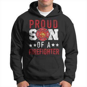 Firefighter Proud Son Of A Firefighter Firefighting Fireman Fire Rescue Hoodie - Seseable