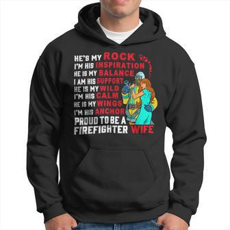 Firefighter Proud To Be A Firefighter Wife Fathers Day Hoodie - Seseable