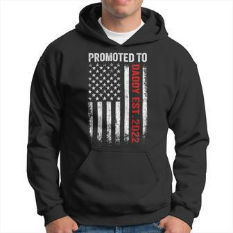 Firefighter Red Line Promoted To Daddy 2022 Firefighter Dad Hoodie - Seseable