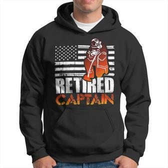 Firefighter Retired American Firefighter Captain Retirement Hoodie - Seseable
