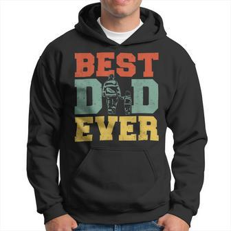 Firefighter Retro Best Dad Ever Firefighter Daddy Happy Fathers Day Hoodie - Seseable