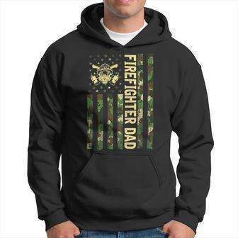 Firefighter Retro Camouflage Usa Flag Firefighter Dad Fathers Day V2 Hoodie - Seseable