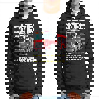 Firefighter Sister Birthday Crew Fire Truck Firefighter V2 Hoodie - Seseable