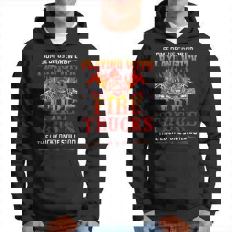 Firefighter Some Of Us Grew Up Playing With Fire Trucks Firefighter Gift Hoodie - Seseable