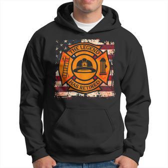 Firefighter The Legend Has Retired Fireman Firefighter Hoodie - Seseable