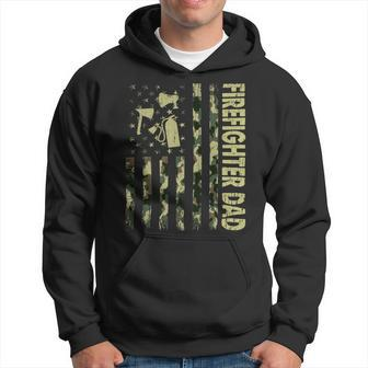 Firefighter Usa Flag Camouflage Firefighter Dad Patriotic Fathers Day Hoodie - Seseable