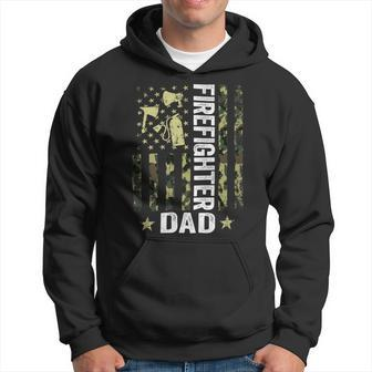 Firefighter Usa Flag Camouflage Firefighter Dad Patriotic Fathers Day_ Hoodie - Seseable