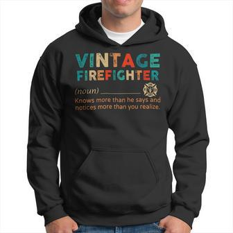 Firefighter Vintage Firefighter Knows More Than He Says V2 Hoodie - Seseable