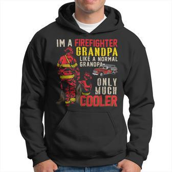 Firefighter Vintage Im A Firefighter Grandpa Definition Much Cooler Hoodie - Seseable