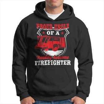 Firefighter Wildland Fireman Volunteer Firefighter Uncle Fire Truck Hoodie - Seseable