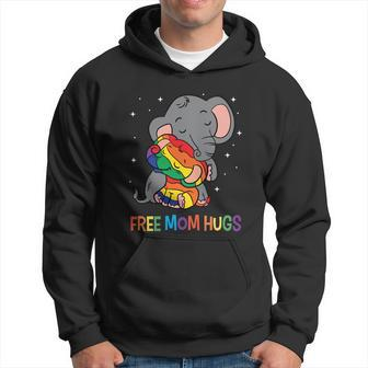 Free Mom Hugs Lgbt Mother Elephant Rainbow Womens Gift Hoodie - Thegiftio UK