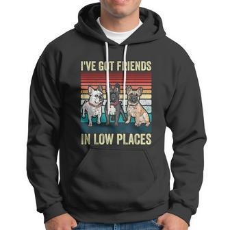 French Bulldog Dog Ive Got Friends In Low Places Funny Dog Hoodie - Thegiftio UK