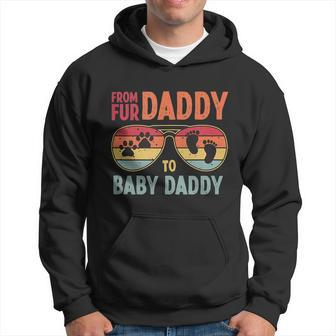 From Fur Daddy To Baby Daddy Dog Dad Fathers Pregnancy Hoodie - Thegiftio UK