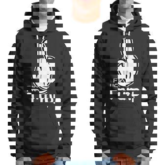 Fuck Trump Cartoon Middle Finger Resist Anti Trump Hoodie - Thegiftio
