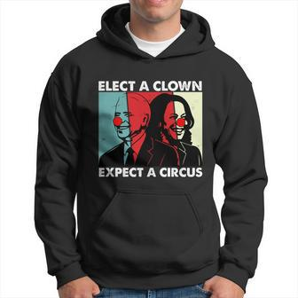 Funny Anti Biden Elect A Clown Expect A Circus Anti Joe Biden Design Hoodie - Monsterry DE