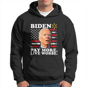 Funny Biden Pay More Live Worse Tee Usa Flag Hoodie - Monsterry