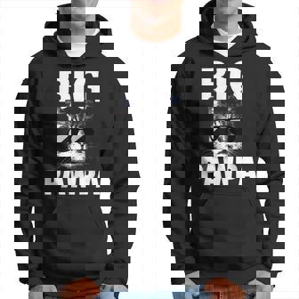 Funny Black And White Cat Kitten Big Pawpa Hoodie - Thegiftio