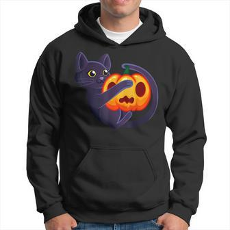 Funny Cat Halloween Tee Costume Men Hoodie Graphic Print Hooded Sweatshirt - Thegiftio UK