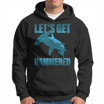 Funny Deep Sea Diving Product Faded Hammerhead Shark Men Hoodie - Thegiftio UK