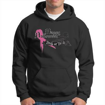 Funny Halloween Breast Cancer Happy Halloween Skeleton Graphic Design Printed Casual Daily Basic Hoodie - Thegiftio UK