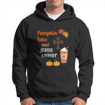 Funny Halloween Cute Halloween Cute Pumpkin Spice And Jesus Christ Fall Design Hoodie - Thegiftio UK