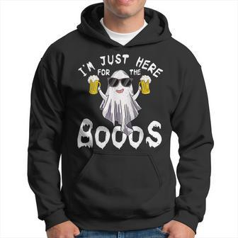 Funny Halloween Ghost Thats Here For The Boos Booze Beer Hoodie - Thegiftio UK