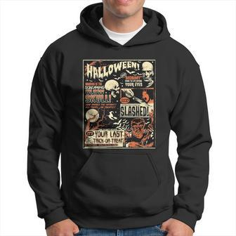 Funny Halloween Halloween Vintage Poster Horror Movies Comic Graphic Design Printed Casual Daily Basic Hoodie - Thegiftio UK