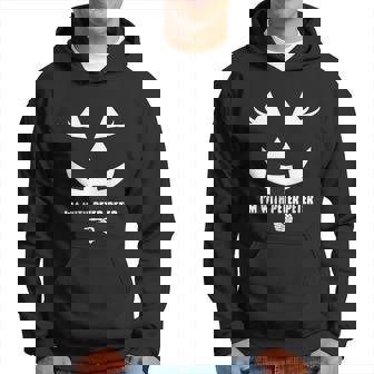 Funny Halloween Im With Peter Peter Skeleton Hand Pointing Matching Halloween Hoodie - Thegiftio