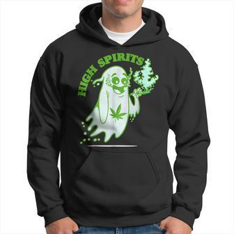 Funny Halloween Marijuana Cannabis Ghost Design Weed Smokers Men Hoodie Graphic Print Hooded Sweatshirt - Thegiftio UK