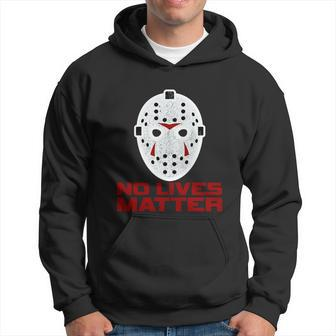 Funny Halloween No Lives Matter Scary Halloween Mask Graphic Design Printed Casual Daily Basic Hoodie - Thegiftio UK