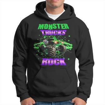 Funny Monster Truck Rock Lover Kids Gift Party Men Hoodie - Thegiftio UK