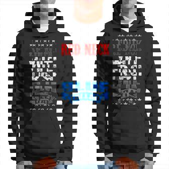Funny Redneck White Trash Blue Collar Red Neck Men Hoodie Graphic Print Hooded Sweatshirt - Thegiftio