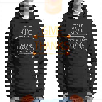 Give Thanks Arrows Heart Thanksgiving T-Shirt Men Hoodie