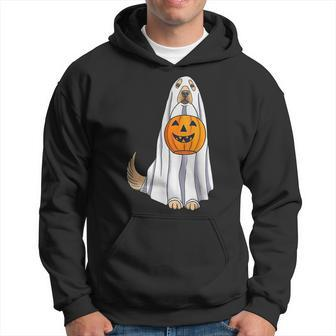 Golden Retriever Ghost Pumpkin Halloween Fall V2 Men Hoodie Graphic Print Hooded Sweatshirt - Thegiftio UK