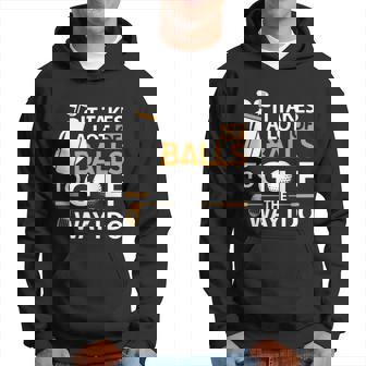 Golf Tees It Takes A Lot Of Balls Funny Golf For Daddy Gift Hoodie - Thegiftio