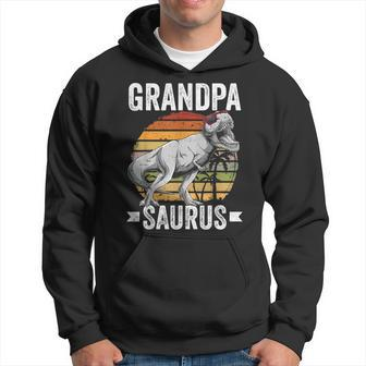 Grandpa Saurus Dinosaur Grandpasaurus Family Matching T Rex Hoodie - Thegiftio UK
