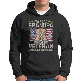 Grandpa Shirts For Men Fathers Day Im A Dad Grandpa Veteran Men Hoodie - Thegiftio UK