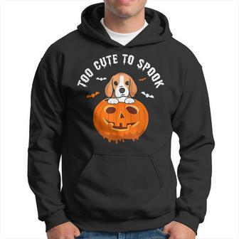 Halloween Beagle Too Cute To Spook Beagle Pumpkin Costumes Hoodie - Thegiftio