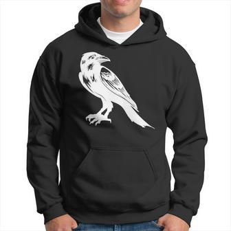 Halloween Crow White Version Design For You Men Hoodie Graphic Print Hooded Sweatshirt - Seseable