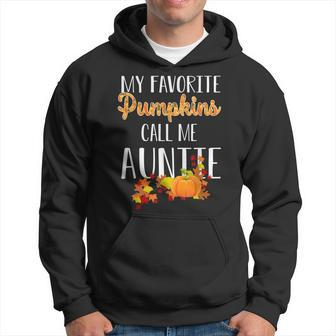 Halloween My Favorite Pumpkins Call Me Auntie Auntie Men Hoodie - Thegiftio UK