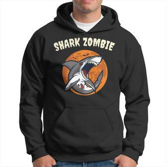Halloween Shark Zombie Men Hoodie - Thegiftio UK