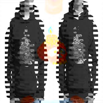 Halloween Spooky Halloween Skull With Candle Min Men Hoodie - Thegiftio