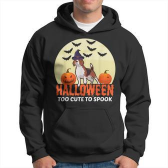 Halloween Too Cute To Spook Beagle Wizard Puppy Lover Hoodie - Thegiftio
