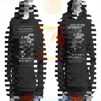 Halloween Witch On Wine And British Shorthair Cat Men Hoodie - Thegiftio