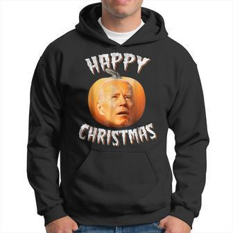 Happy Christmas Anti-Joe Biden Halloween Pumpkin Retro Men Hoodie - Thegiftio UK